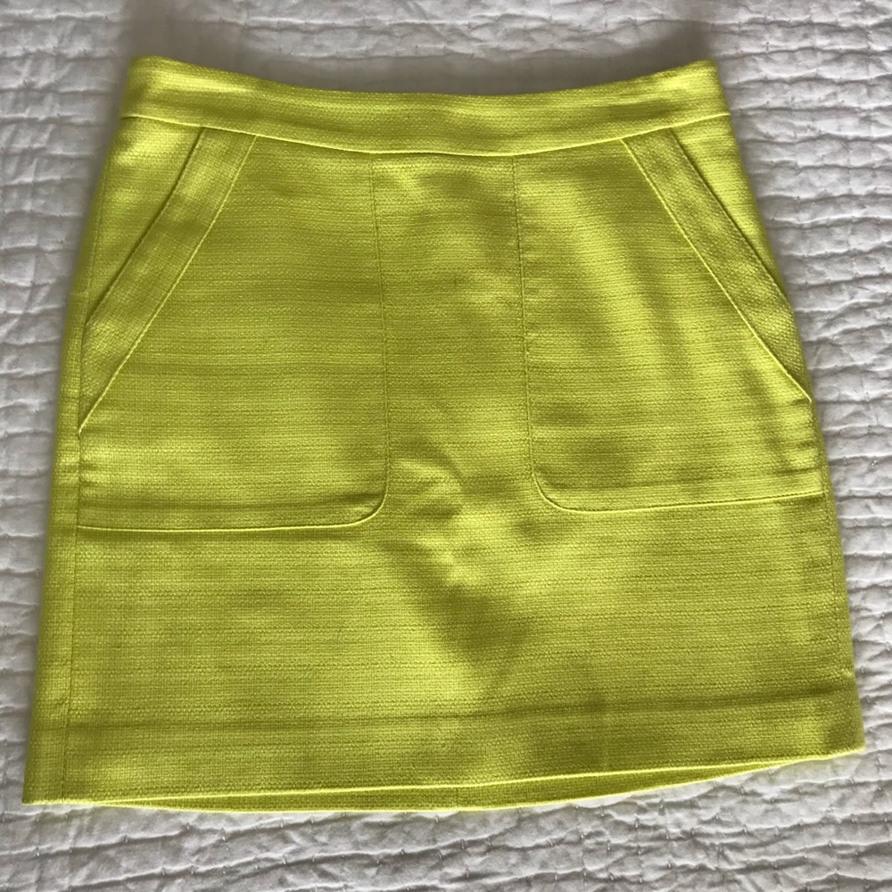 LOFT neon yellow skirt- size 0
